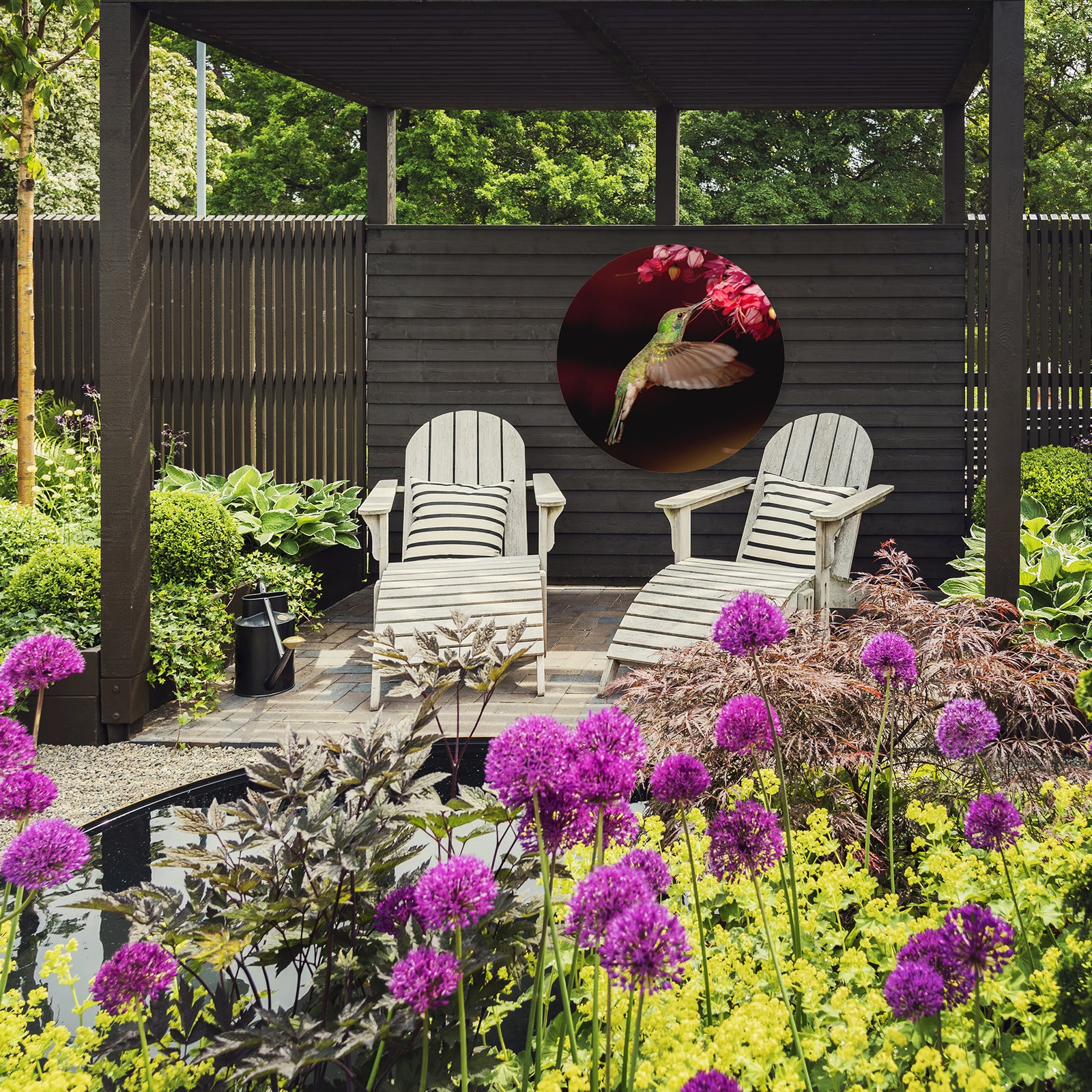 Outdoor Circular Metal Print