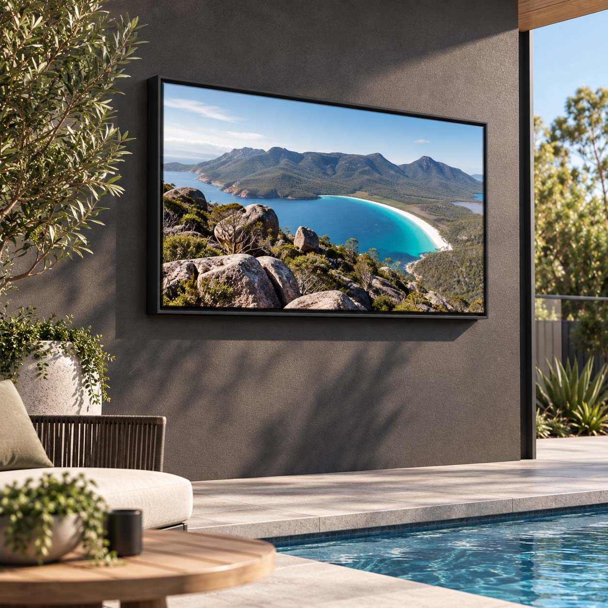 Print 2 Metal outdoor prints with floating hanger horizontal