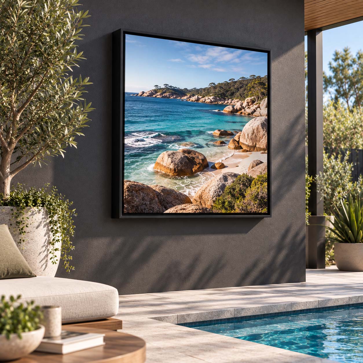 Print 2 Metal outdoor prints with art box frame vertical