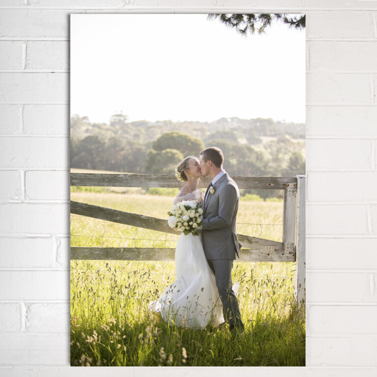 10 year anniversary gift idea - wedding photo printed on aluminium