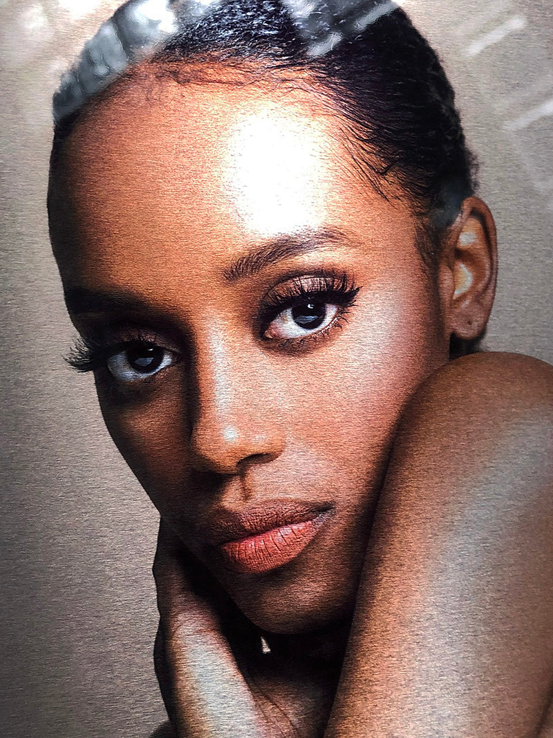 Photo of lady on Brushed Gloss