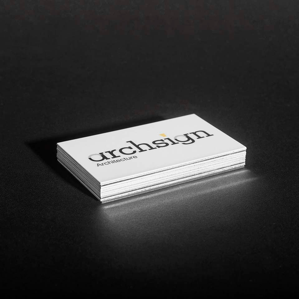 Business card printed on metal