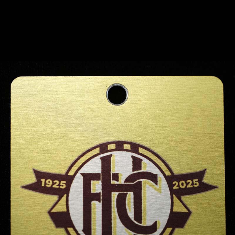 Hawthorn Football Club 100 years - metal membership card close up