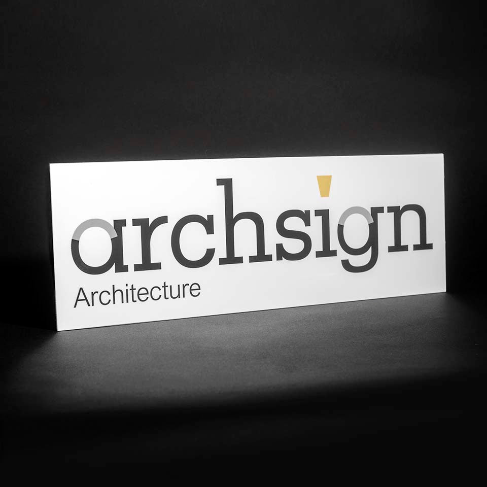 Metal Branded Business Sign - Rectangle