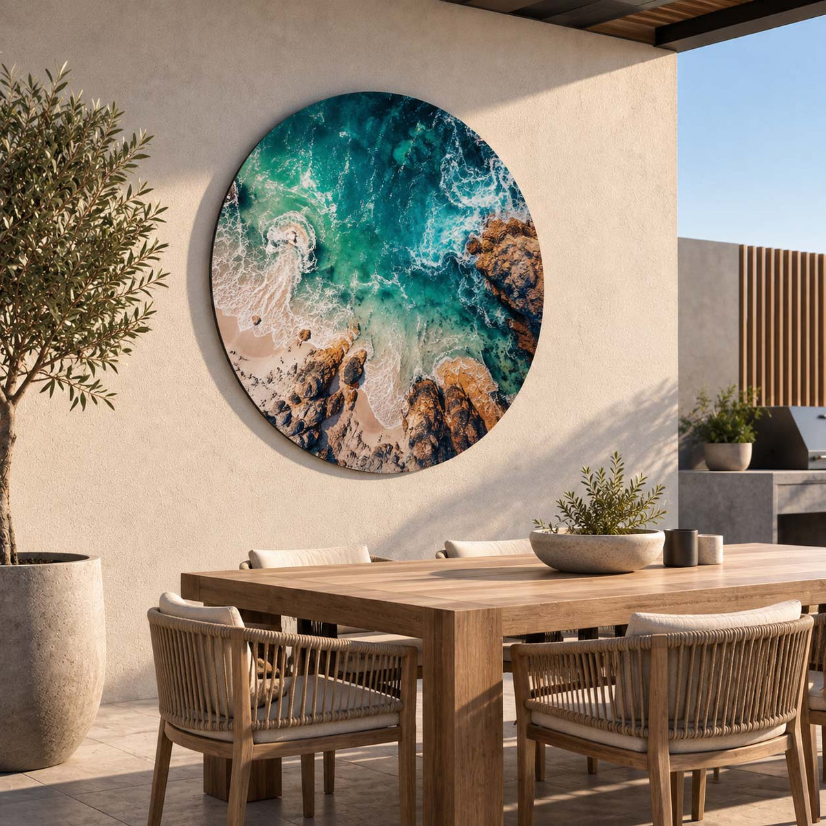 Outdoor Circular Metal Print