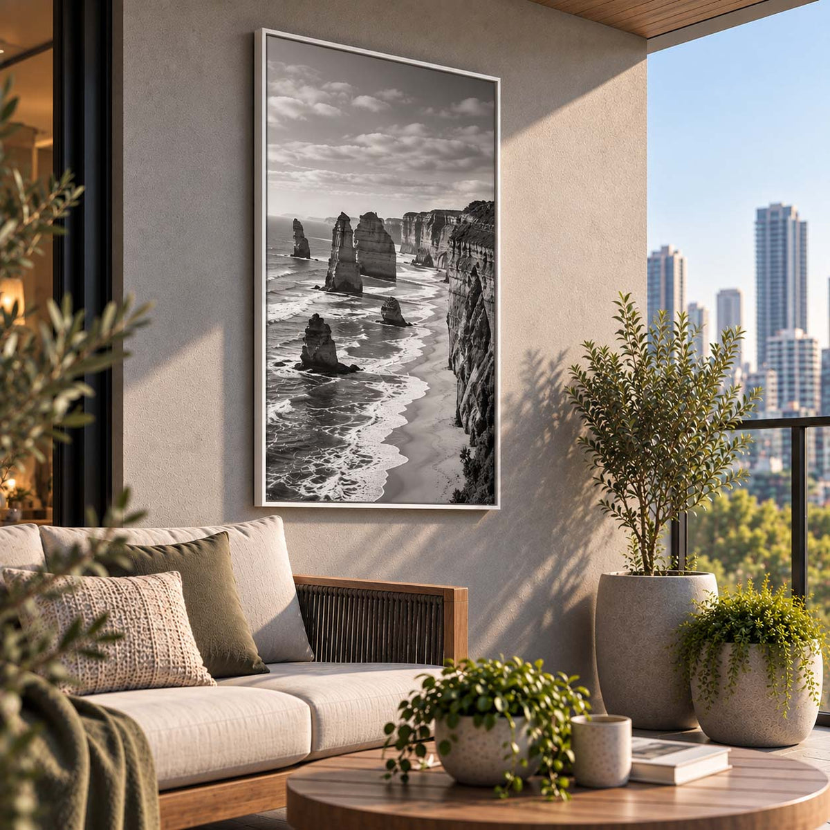 Print 2 Metal outdoor prints with European frame vertical